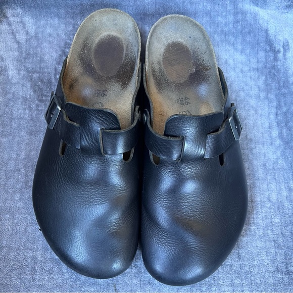 Birkenstock Boston Leather Clogs Black Men’s EU 46 US 13 Casual Comfortable - Picture 15 of 15